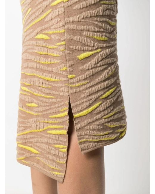 Stella McCartney Natural Animal Pattern Knitted Skirt