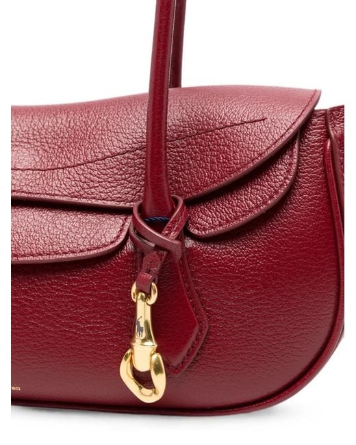Polo Ralph Lauren Pink Small Blaze Leather Shoulder Bag