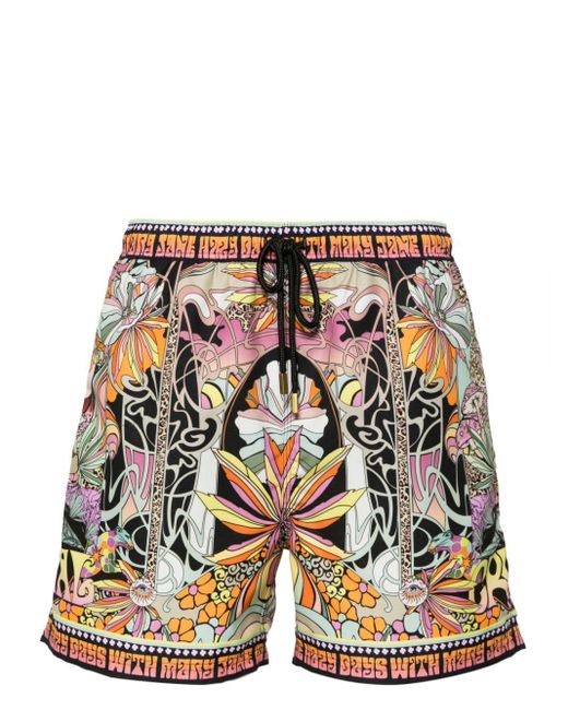 Camilla Green Day Trippin-print Swim Shorts for men