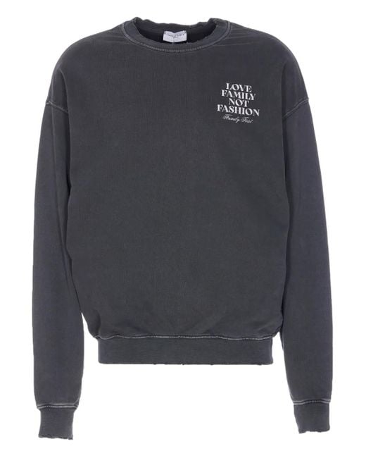 FAMILY FIRST Sweater Met Ronde Hals En Print in het Gray voor heren