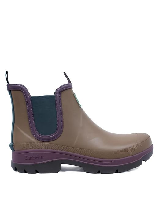 Paul Smith Brown X Barbour Logo-Patch Rain Boots for men