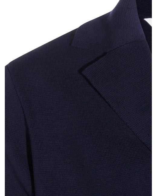 Malo Blue Flap-Pocket Button Jacket for men