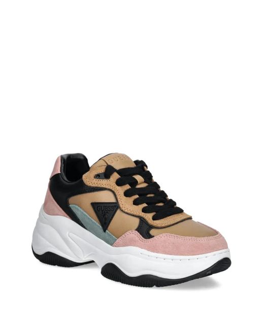 Guess Brown Hapyy Panelled Chunky Sneakers
