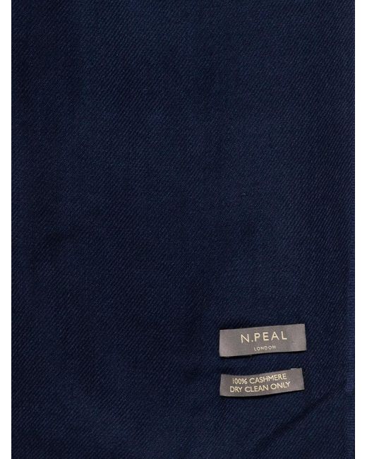 N.Peal Cashmere Blue Pashmina Shawl