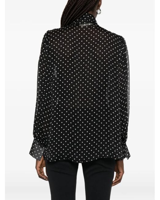 CRI.DA Black Polka-Dot Blouse