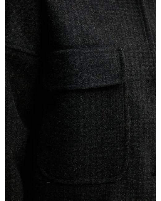 Sandro Ferrone Black Buttoned-Up Pocket Jacket