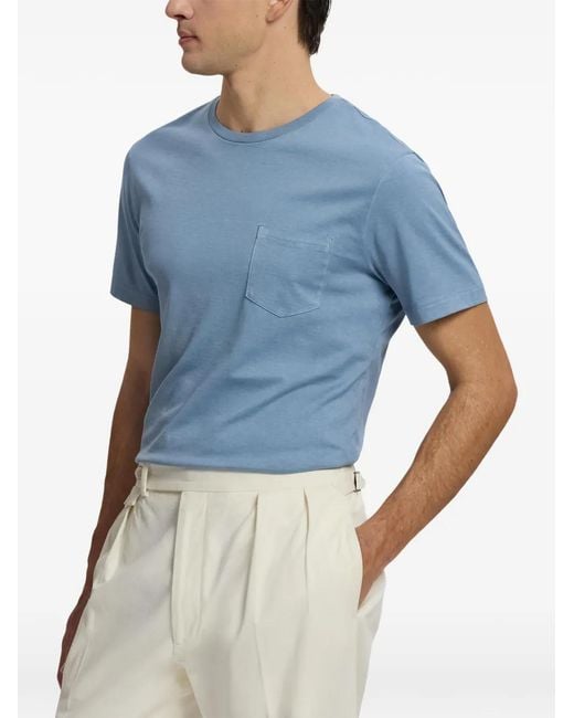 Ralph Lauren Blue Garment-Dyed Jersey T-Shirt for men