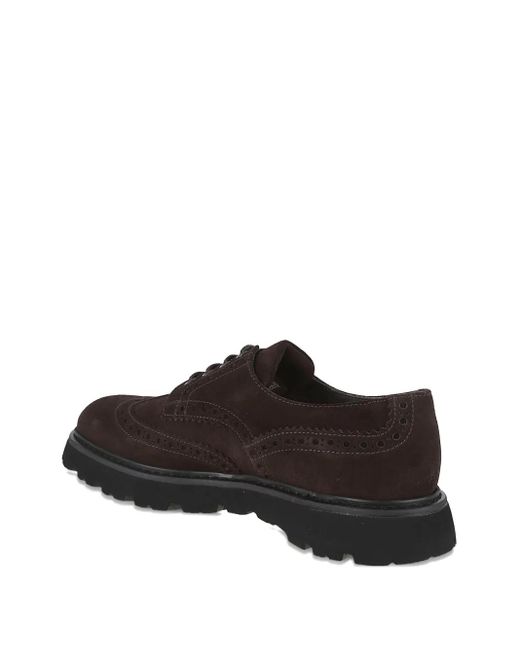 Doucal's Brown Wingtip Derby Shoes for men