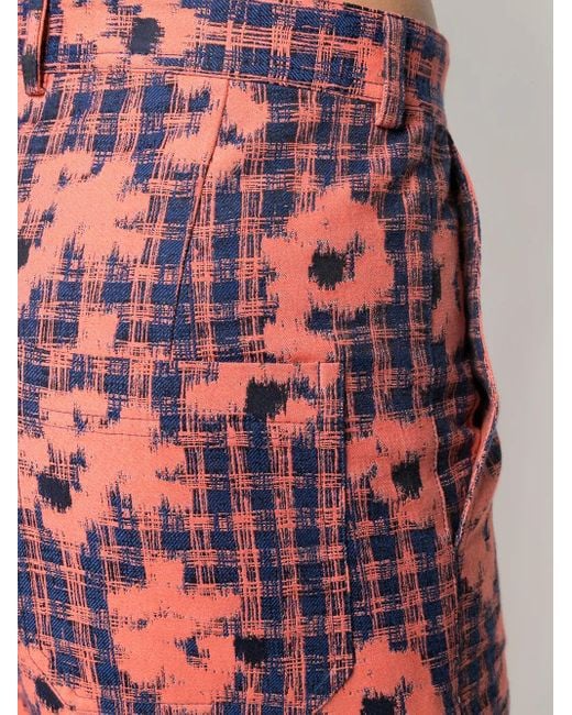 Henrik Vibskov Red Pantalon Slim À Fleurs for men