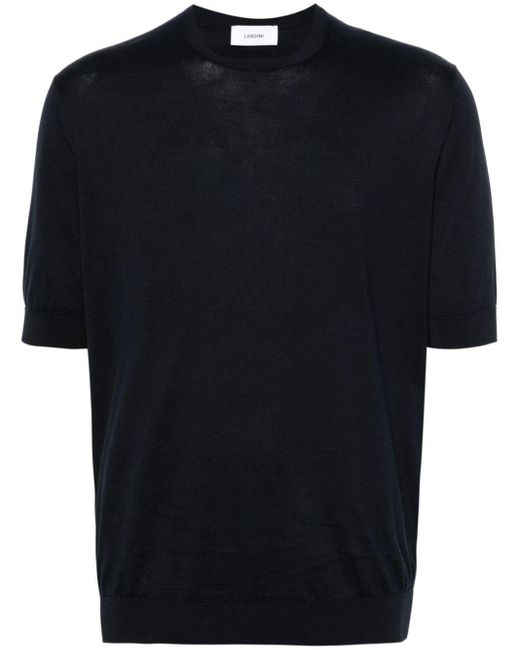 Lardini Black Crew-neck Cotton T-shirt for men