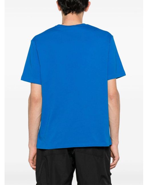 Just Cavalli T-Shirt mit beflocktem Logo in Blue für Herren