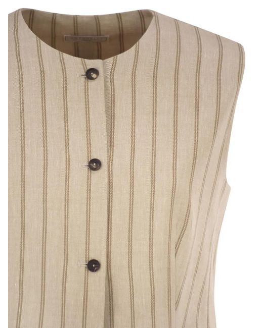 Antonelli Natural Pinstriped Tailored Waistcoat