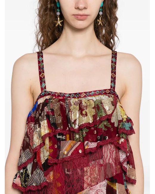 Camilla Red Patchwork Alchemy Dress
