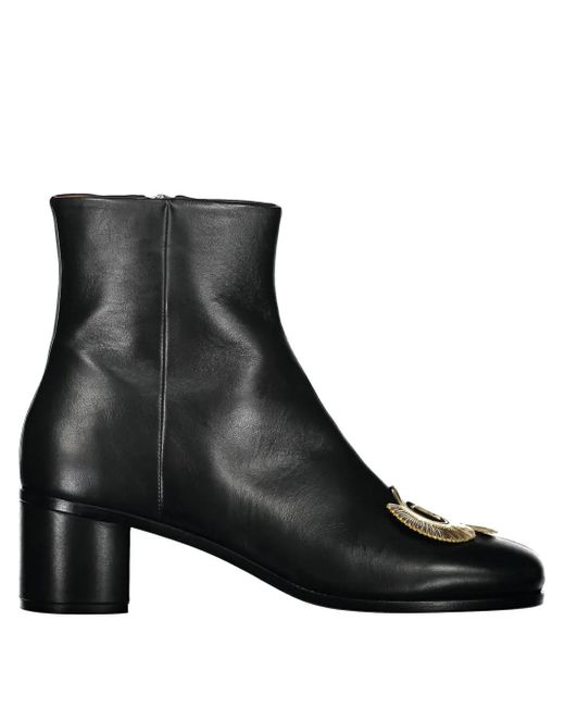 Off-White c/o Virgil Abloh Black Leather Ankle Boots