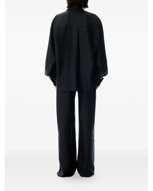 Pantalones Con Solapa Lateral Alexander Wang de color Blue
