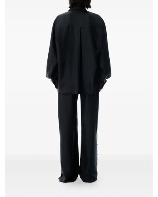 Alexander Wang Blue Side-Placket Trousers