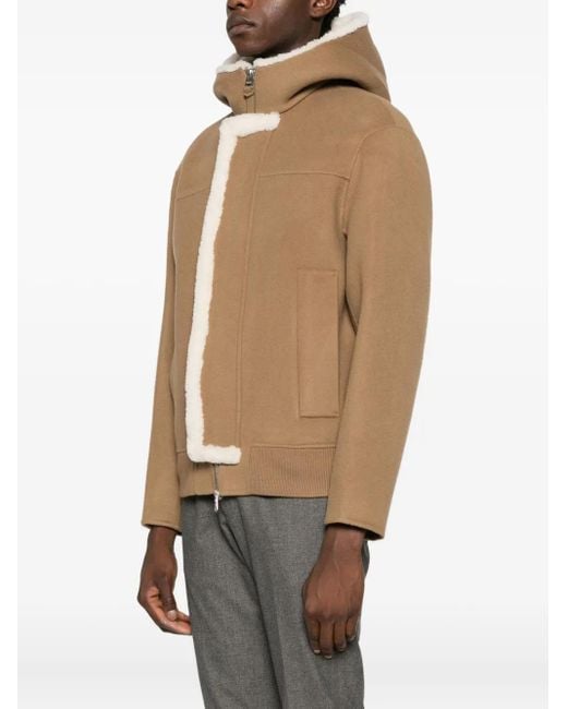Mackage Natural Shearling-Trim Hooded Jacket for men