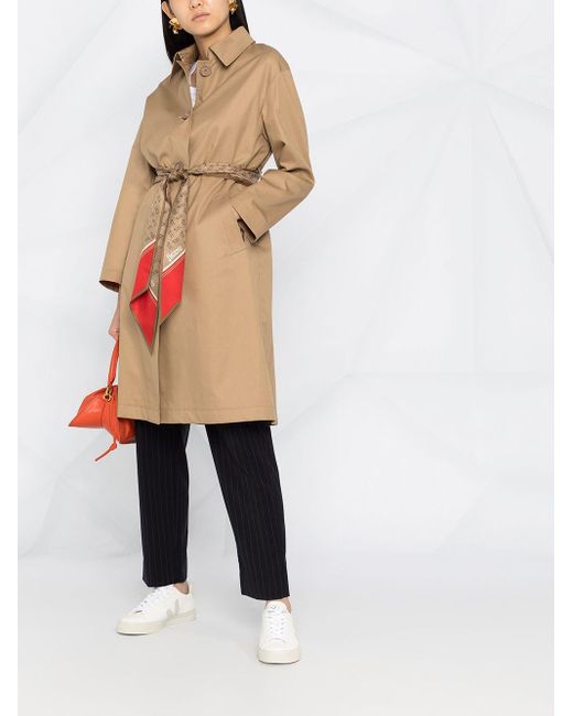 Herno Natural Scarf Detail Trench Coat