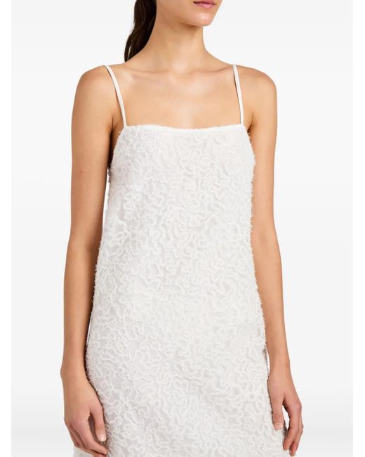 Proenza Schouler White Virginie Embroidery-Detail Midi Dress