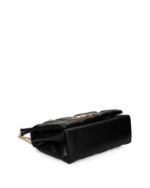 Love Moschino Black Logo-Appliqué Shoulder Bag