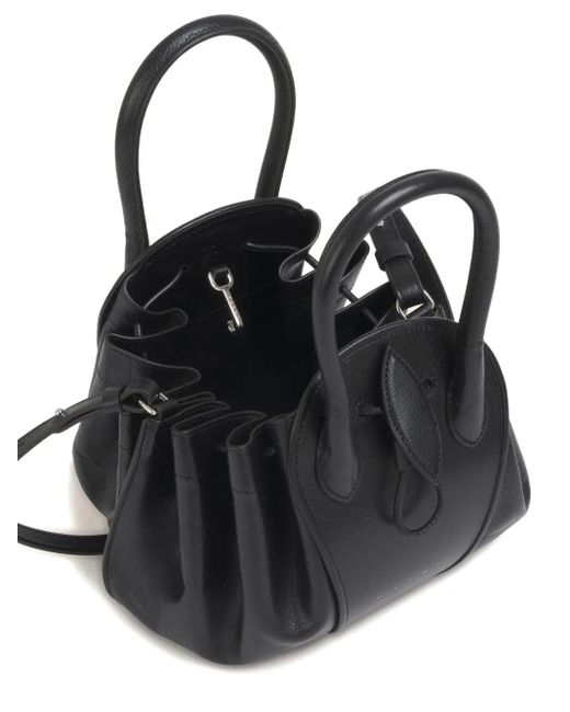 Marni Black Leather Tulipea Small Handbag