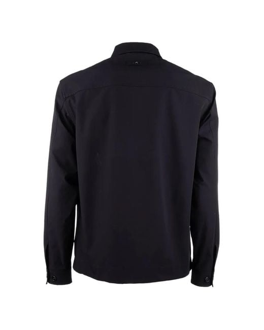 Paul & Shark Blue Button-Up Patch-Pocket Jacket for men
