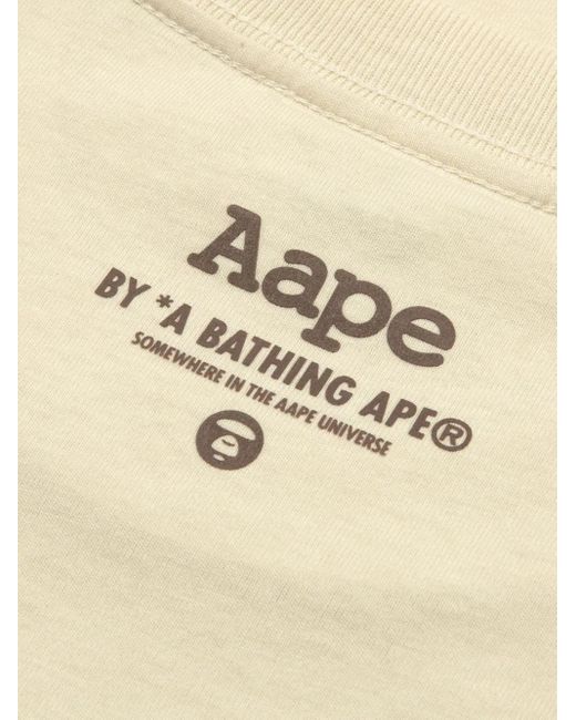 Camiseta de algodón Aape By A Bathing Ape de color Natural