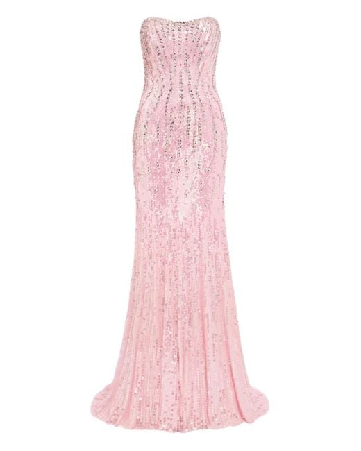 Abito Da Sera Con Paillettes di Jenny Packham in Pink