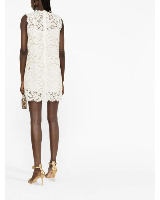 Dolce & Gabbana White Lace Mini Dress