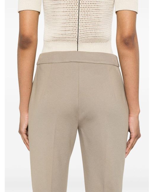 Max Mara Natural Pegno Jersey Cropped Trousers