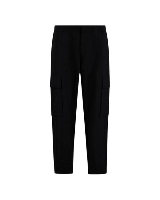 Laminar Black Elasticated-Waistband Trousers
