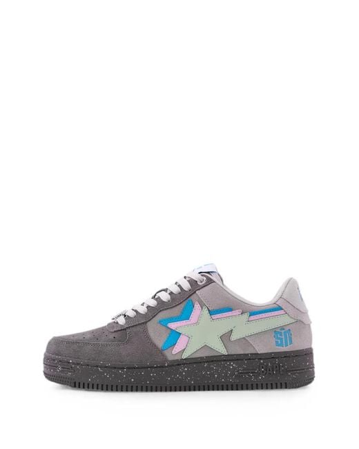 A Bathing Ape Blue X Sneaker News Bape Sta Bape Lace-Up Sneakers for men