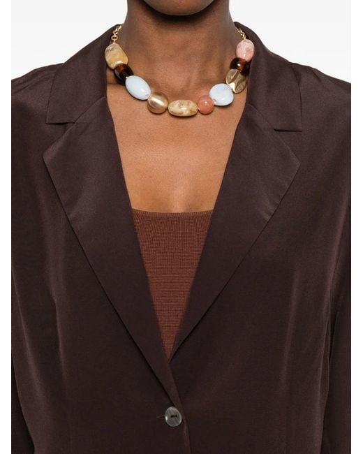 P.A.R.O.S.H. Brown Pocket Blazer