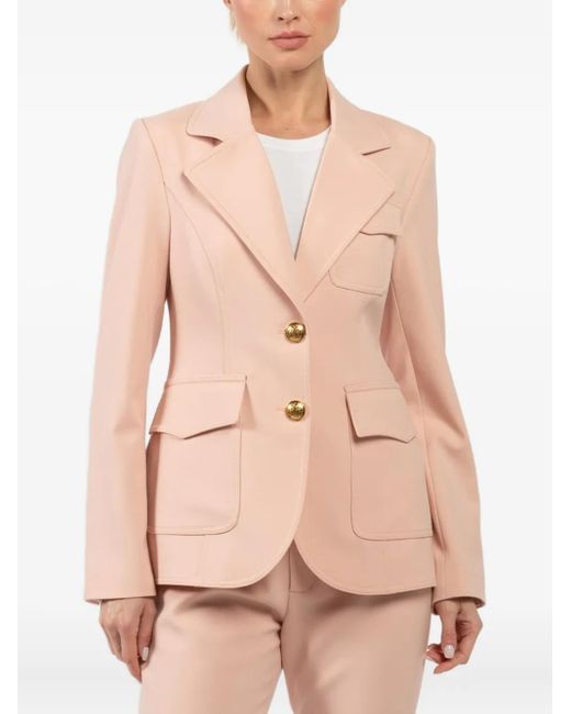 Smythe Natural Flap-Pocket Button Blazer