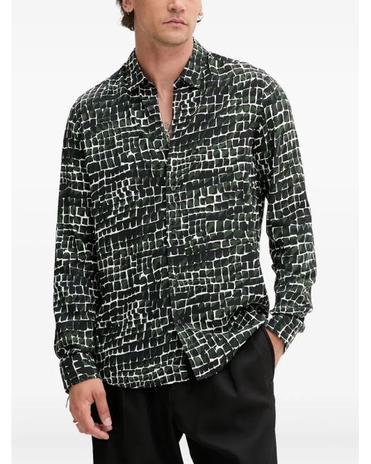 Camicia Con Stampa di HUGO in Gray da Uomo