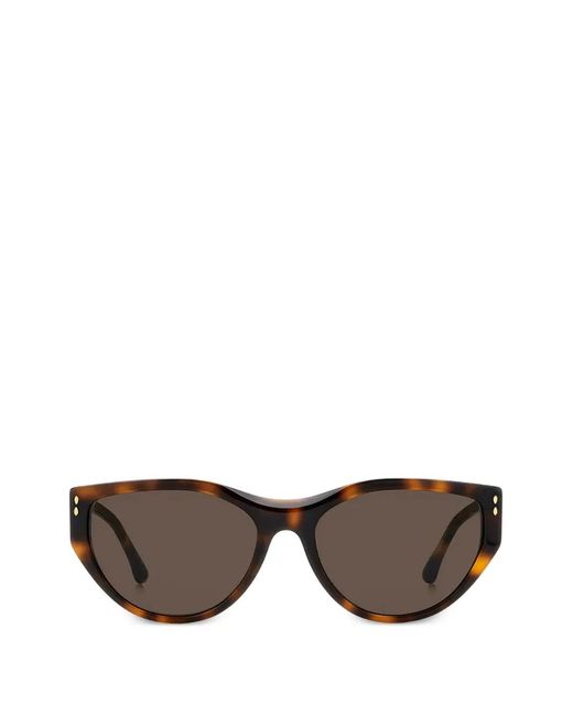 Isabel Marant Gray Studded Cat-Eye Sunglasses