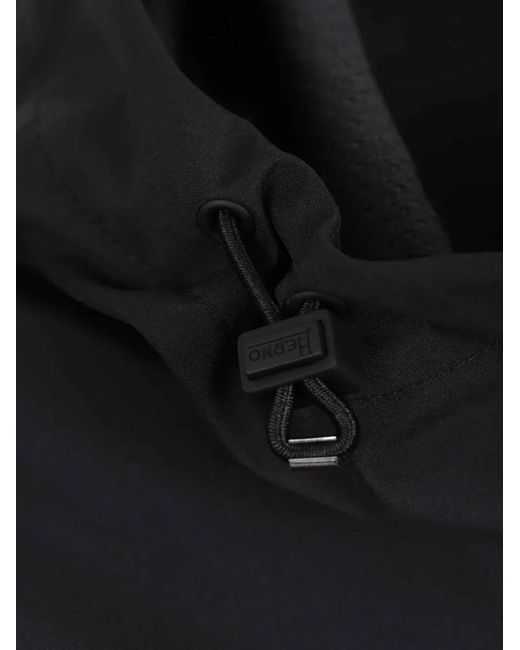 Herno Blue Hooded Zip Jacket for men