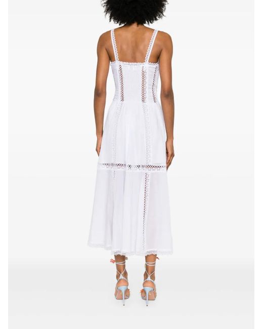 Charo Ruiz White Dafelle Midikleid