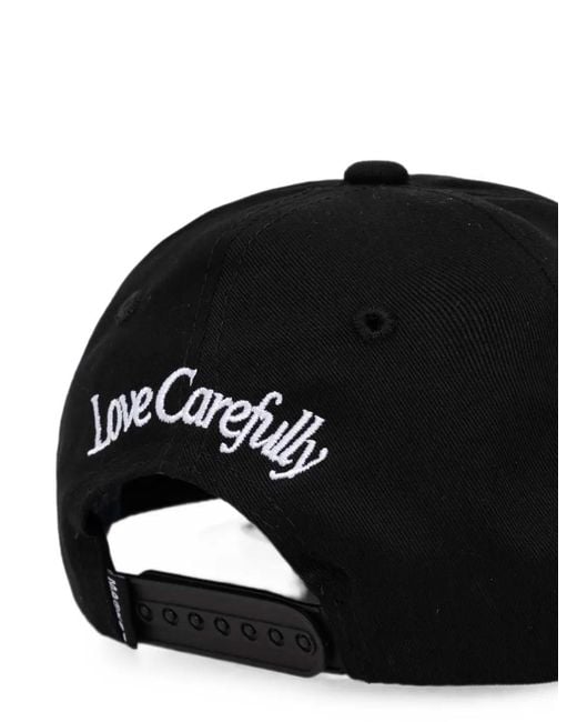 Market Black Graphic-Embroidery Cotton Baseball Cap