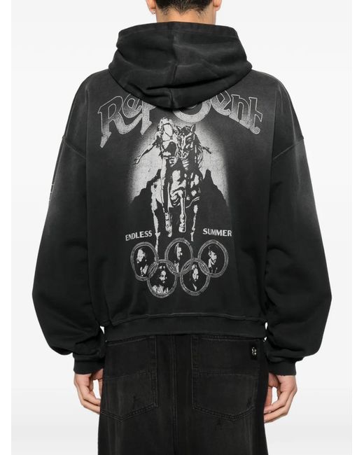 Represent Black Beach Boys Graphic-Print Hoodie for men
