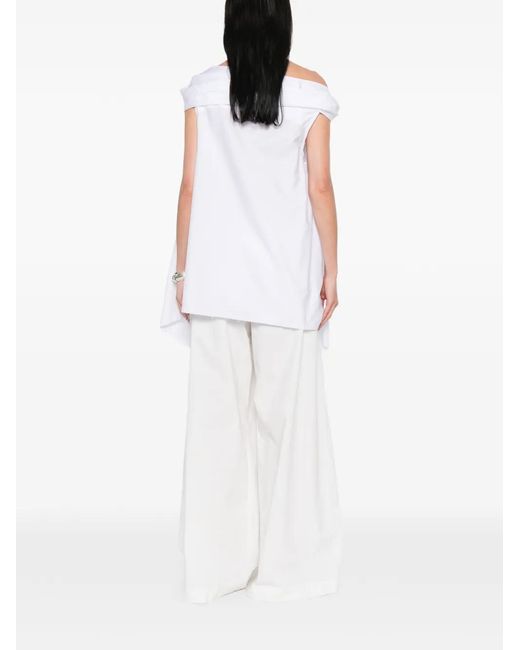 Niccolò Pasqualetti White Draped Asymmetric Top