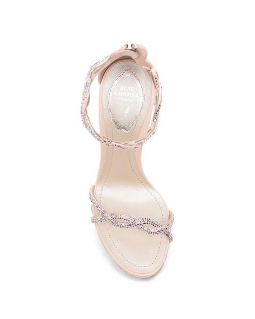Rene Caovilla White 130Mm Braid Fondant Sandals