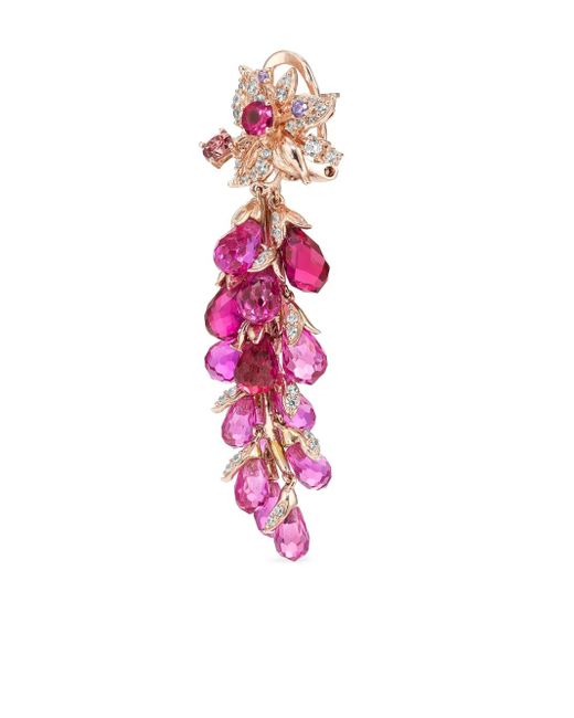 Anabela Chan Pink 18Kt Rose Vermeil Coralbell Multi-Stone Earrings