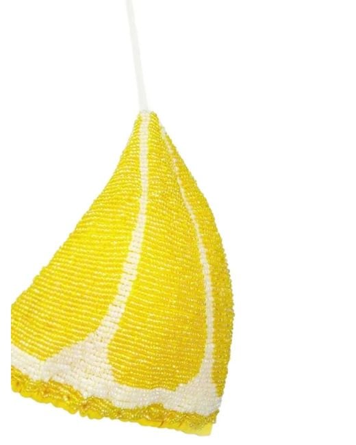 Leslie Amon Yellow Haut De Bikini Lemon Slice