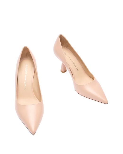 Stuart Weitzman Pink 75Mm Stuart Sculpt 75 Pointed-Toe Pumps