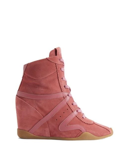 Giuseppe Zanotti Red Wedge-Heel Sneakers