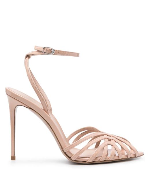 Le Silla Pink 110mm Patent Leather Sandals