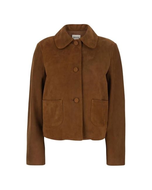 Semicouture Brown Suede Jacket