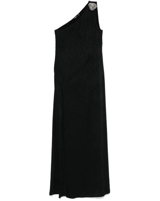 Amen Black Crystal-Embellished Gown