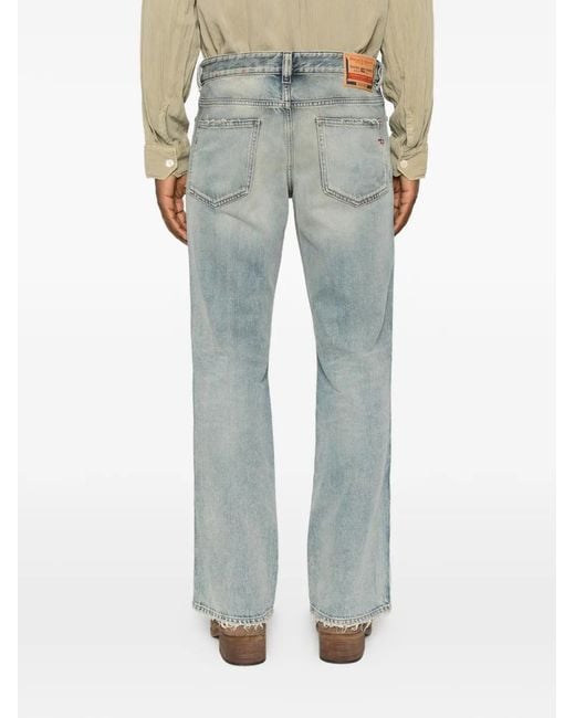 DIESEL Blue Distressed Faded Jeans for men
